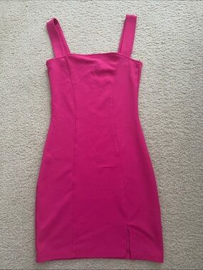 Divided Hot Pink Square-Neck Mini Dress